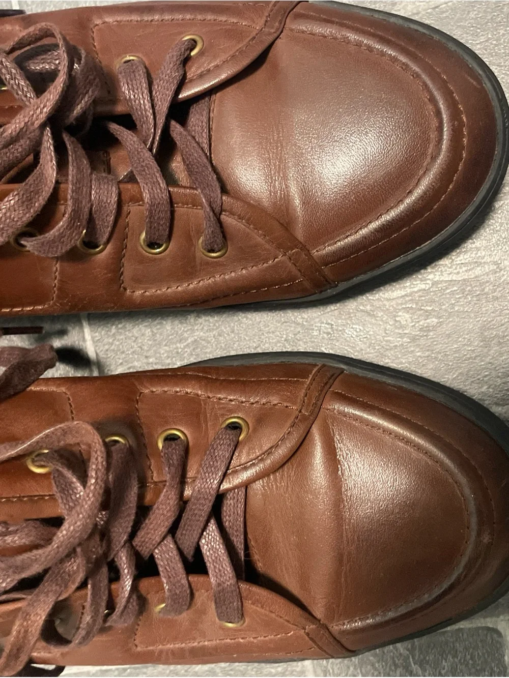 GDEFY Gravity Defyer Leather Shoe - Brown Leather Slip-On Style Sneakers
